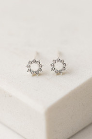 Lover's Tempo Halo Mini Stud in Silver