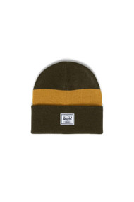 Herschel Supply Co Elmer Beanie in Ivy Green + Harvest Gold