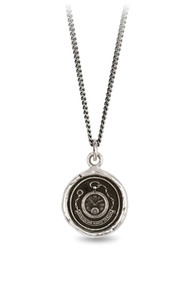 Pyrrha Never Too Late Talisman in Silver 20"