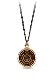 Pyrrha Never Too Late Talisman in Bronze 18"