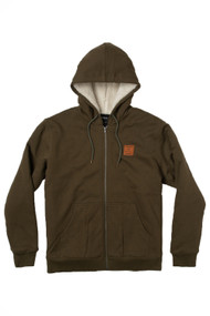 RVCA Arrow Fleece Hoodie in Olive