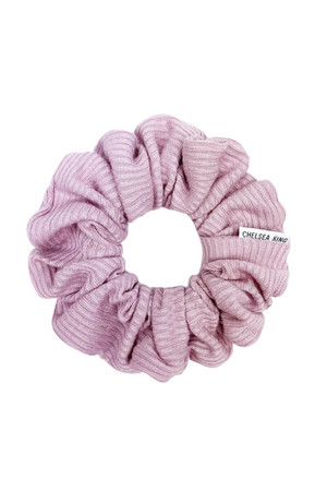 Chelsea King French Ribbed Scrunchie in Light Lilac