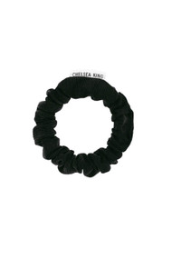 Chelsea King Luxe Thins Scrunchie in Black