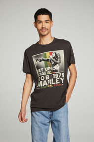 Chaser Bob Marley Survival Tour Tee in Vintage Black