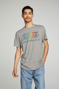 Chaser Vintage Cycle Tee in Streaky Grey