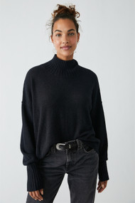 Free People Vancvouver Turtleneck in Black