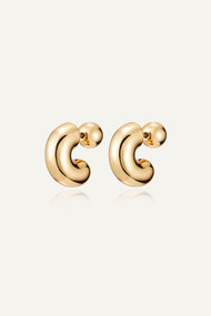 Jenny Bird Tome Hoops Small in High Polish Gold