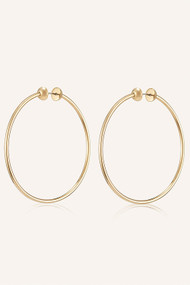 Jenny Bird Icon Hoops New Medium in High Polish Gold