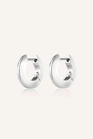 Jenny Bird Toni Hinged Small Hoops in High Polish Silver