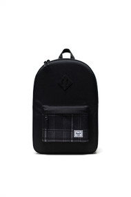 Herschel Supply Co Heritage Backpack in Black + Greyscale Plaid