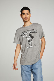 Chaser Mickey Mouse Steamboat Willie Tee in Streaky Grey