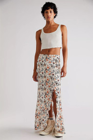 Free People Femme Edge Maxi Skirt in Ivory