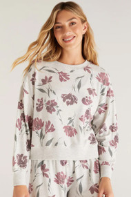 Z Supply Elle Floral Lounge Set in Heather Birch