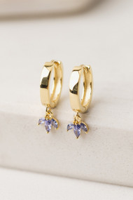 Lover's Tempo Tiara Drop Hoops in Royal