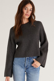 Z Supply Alpine Rib Sweater in Charcoal Heather