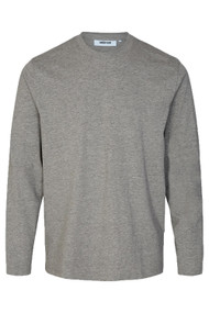 Minimum Aarhusa 2.0 Long Sleeve in Light Grey Melange