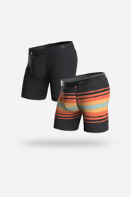 BN3TH Classics 2 Pack Boxer Brief in Black + Sunday Stripe