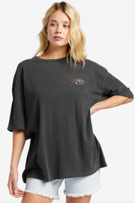 Billabong Kamea Lava Girl Tee in Washed Black