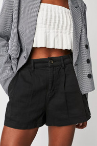 Free People Billie Chino Short in Black