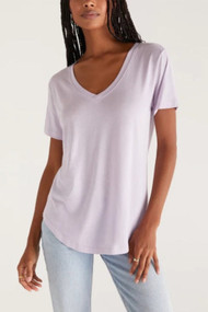 Z Supply Kasey Modal V-Neck Tee in Violet Stone