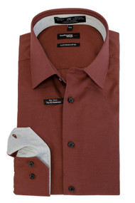 Leo Chevalier Adjusted Fit Dress Shirt in Copper