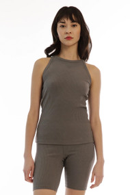 Paper Label Olivia Tank in Charcoal Grey