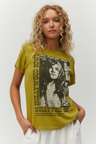 Daydreamer Janis Joplin Hollywood Bowl Tour Tee in Green Oasis