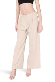 Black Tape Wide Leg Pant in Medium Tan