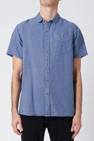 Rolla's Men at Work Hemp Shirt in Denim Blue