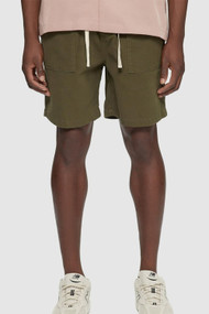 KuwallaTee Patch Pocket Short in Olive