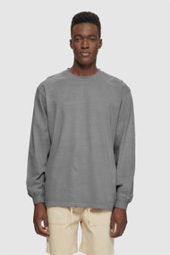 KuwallaTee Slub Long Sleeve in Charcoal