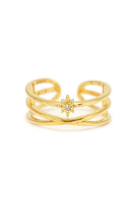 Lover's Tempo Starburst Fortuna Ring in Gold