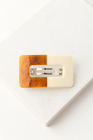 Lover's Tempo Stevie Hair Clip in Creme + Tortoise