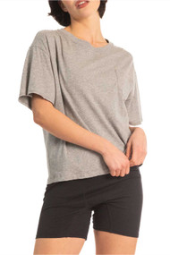 Paper Label Bianca Boyfriend Tee in Grey Melange