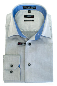 Leo Chevalier Adjusted Fit Dress Shirt in Charcoal