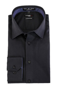 Leo Chevalier Adjusted Fit Dress Shirt in Black