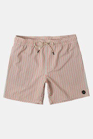 RVCA VA Pigment Stripe Short in Latte