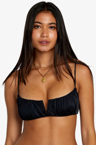 RVCA Shirred V-Wire Bikini in Black