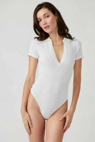 Free People Serve Bodysuit in White