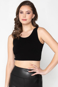 C'est Moi Bamboo Twist Bralette in Black