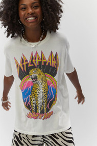 Daydreamer Def Leppard High N Dry Weekend Tee in Vintage White