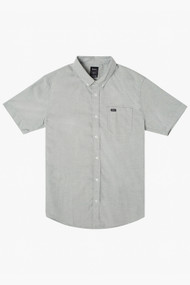 RVCA That'll Do Stretch Button Up in Balsam Green