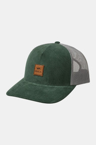 RVCA All The Way Cord Trucker Hat in Aloe