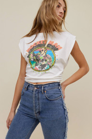 Daydreamer Elton John Rocketman Banded Tee in Vintage White