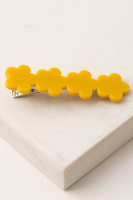 Lover's Tempo Flower Power Hair Clip in Mustard