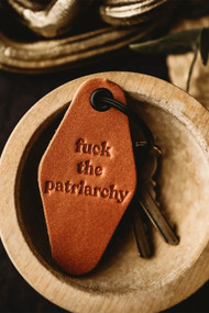 Misfit F*ck the Patriarchy Leather Motel Keychain