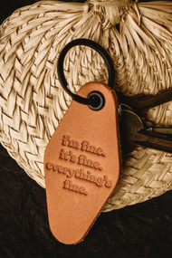 Misfit Everything's Fine Leather Motel Keychain