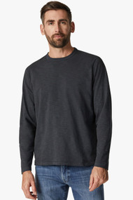 34 Heritage Slub Crew Neck LS Tee in Blueberry