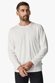 34 Heritage Slub Crew Neck LS Tee in White