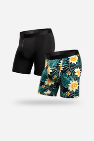 BN3TH Classics 2 Pack Boxer Brief in Black + Tropical Floral